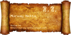 Murvay Netta névjegykártya